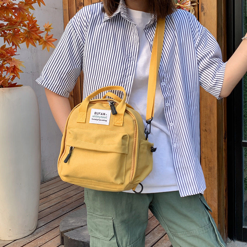 Canvas shoulder messenger small bag