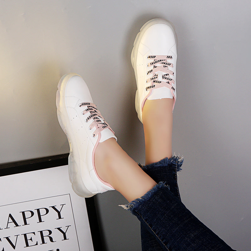 Korean trendy wild white shoes