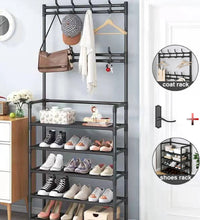 Coat Rack and Shoe Rack Wall for Clothes Floor Hanger Clothes Garment Hanging Storage Wardrobe Coat Shelf Furniture for Home