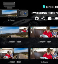 Motion Detection Dash Cam for Car with Wifi Cars 1080P Black Box 3.16 Inch Screen Camera G-Sensor DVR Night Vision Dual Lens Cam