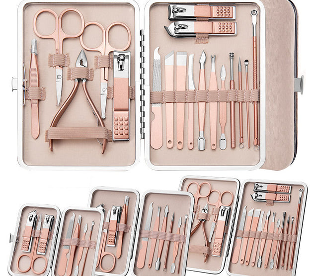 Professional Scissors Nail Clippers Set Ear Spoon Dead Skin Pliers Nail Cutting Pliers Pedicure Knife Nail Groove Trimmers