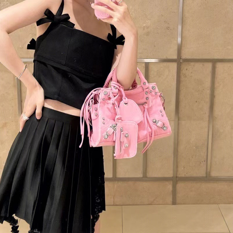 Diamond-studded Girl  Sweet And Cool Portable Messenger Bag