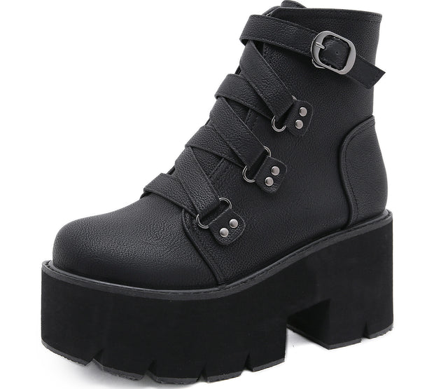 Women's Boots Amazon Thick Bottom Hot Chunky Heel High Heel Booties