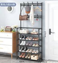 Coat Rack and Shoe Rack Wall for Clothes Floor Hanger Clothes Garment Hanging Storage Wardrobe Coat Shelf Furniture for Home